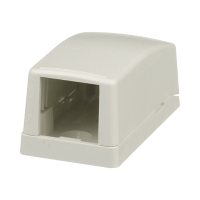 [CBX1IW-A] Caja de Montaje en Superficie, Para 1 Módulo Mini-Com, Color Blanco Mate