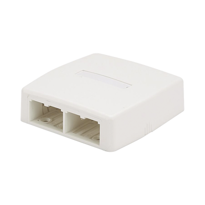 [CBXQ4IW-A] Caja de Montaje en Superficie, Para 4 Módulos Mini-Com, Color Blanco Mate