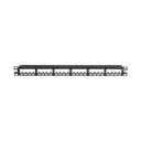 Panel de Parcheo Modular Mini-Com (Sin Conectores), Plano de Instalación al Ras, Sin Blindaje, de 24 Puertos, 1UR