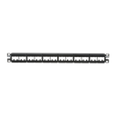 Panel de Parcheo Modular Mini-Com (Sin Conectores), Plano, Sin Blindaje, Con Etiqueta y Cubierta, de 24 Puertos, 1UR