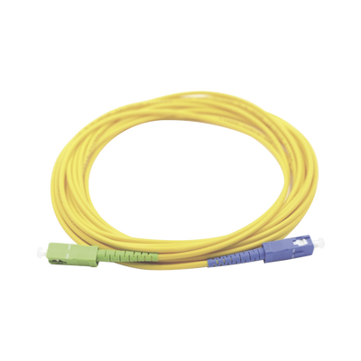 [LP-FO-SCU-SCA-01] Jumper de Fibra Óptica Monomodo SC/UPC SC/APC Simplex, color amarillo 1 metro