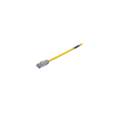 Cable de Parcheo UTP Cat6A, CM/LSZH, Diámetro Reducido (28AWG), Color Amarillo, 1.22 Metros (4 Pies)