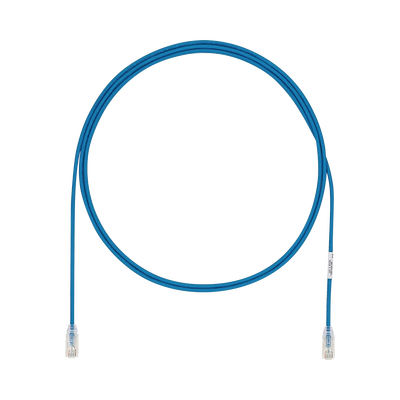 Cable de Parcheo UTP Cat6A, CM/LSZH, Diámetro Reducido (28AWG), Color Azul, 2.13 Metros (7 Pies)
