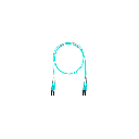 Jumper de Fibra Optica Multimodo 50/125 OM4, LC-LC Duplex, OFNR (Riser), Color Aqua, 8 Metros (26.25 Pies)