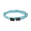 Jumper de Fibra Optica Multimodo 50/125 OM3, LC-LC Duplex, OFNR (Riser), Color Aqua, 3 Metros (9.84 Pies)