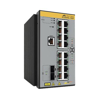 [AT-IE340L-18GP-80] Switch Industrial Capa 3, 16x 10/100/1000-T PoE+, 2x SFP 1G