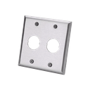 Placa de Pared Doble IndustrialNet?, Para 2 Conectores Industriales, de Acero Inoxidable