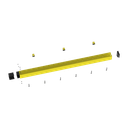 Kit de Administrador de Cables Vertical FiberRunner 4X4, Incluye Soportes de Montaje y Accesorios, Color Amarillo
