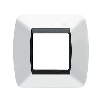 [1801/BN] Embellecedor EGI 1 Modulo Para Caja Universal. Color Blanco Nieve