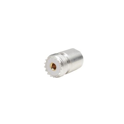 [PT-4000-007] Adaptador UNIDAPT Hembra a UHF Hembra (SO-239). Plata-Oro-Teflón.