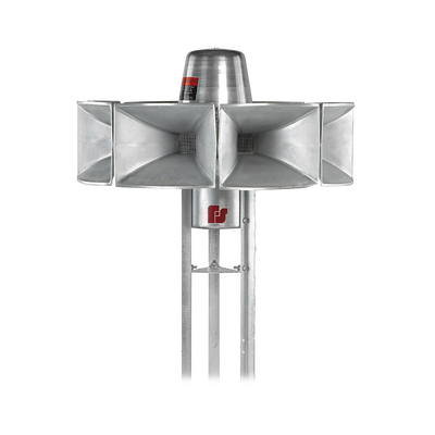 [ECLIPSE8] Sirena Electromecánica Eclipse8 / Omnidireccional 360° / 115 dBc a 30.5 m (100 ft) / 3 Señales de Alerta / Alimentación DC 46V / 255 lb (116 kg) / Aluminio 100%