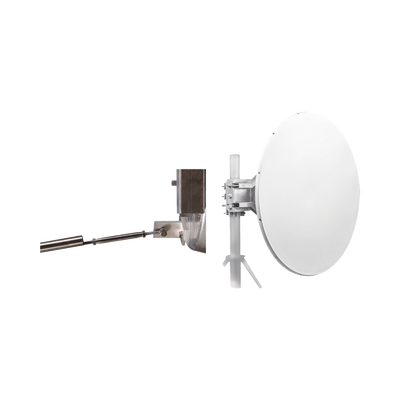 [JRC-DD35-DUPLEX-PRE-KIT] Antena direccional de Alto Rendimiento, 4 ft, Frecuencia de (4.9 a 6.1 GHz), Alto Aislamiento al Ruido, Ganancia de 35 dBi, Soporte de acero inoxidable, polaridad en 90 ° y 45 °, incluye montaje.