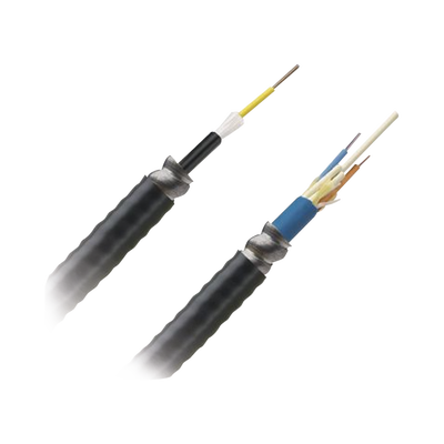 Cable de Fibra Óptica de 12 Hilos, Multimodo OM4 50/125 Optimizada, Interior/Exterior, Armada, Loose Tube 250um, OFCR (Riser), Precio Por Metro
