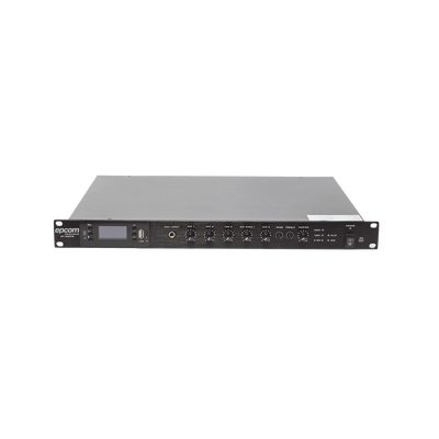 [SF-120DTB] Amplificador Mezclador | 120W RMS | Sistema 100V y Baja Impedancia | MP3 | Tuner | Bluetooth | Música ambiental y Voceo