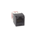 Conector Jack RJ45 Estilo TG, Mini-Com, Categoría 5e, de 8 Posiciones y 8 Cables, Color Negro