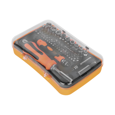[EP-8031] Juego de Puntas y Accesorios con 65 piezas. Doble Maneral.