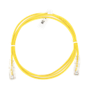 Cable de Parcheo Slim UTP Cat6 - 1.5 Metros (4.92 Pies) Amarillo Diámetro Reducido (28 AWG)