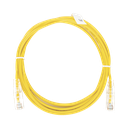 Cable de Parcheo Slim UTP Cat6 - 3 Metros (9.84 Pies) Amarillo Diámetro Reducido (28 AWG)