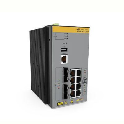 [AT-IE340-12GP-80] Switch Industrial PoE+ Capa 3 D/8 Puertos 10/100/1000 PoE af/at, 4 x SFP