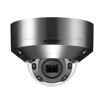 [XNV-8080RSA] Cámara IP Tipo Domo Antivandálico 5MP de Acero Inoxidable / Lente Motorizado 3.9 - 9.4 mm / IR 50 M / WDR 120db / H.265 & WiseStream