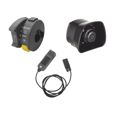 [KITMOTOFEDERAL] Kit Para Motocicleta FEDERAL SIGNAL , Sirena/Bocina de 30 Watt, Controlador y Micrófono