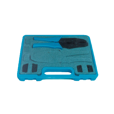 [RFA-4005] Kit de Pinzas (RFA-4005-20) con 2 Juegos de Mordazas (RFA-4005-01 y RFA-4005-02) para Instalar Conectores de Anillo Plegable, Incluye Estuche de Plástico