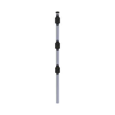 [SYS-POST-7] Poste de Paso de 0.75m para Cerca Electrificada. Tubo Galvanizado cal. 18 de 1"Diam. con Tapón y 3 Aisladores Instalados.