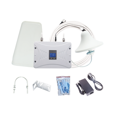 [EP20-TB-2600] Kit Amplificador de Señal Celular 4.5G LTE, 3G y Voz. Funciona con Todos los Operadores. Soporta Múltiples Dispositivos y Tecnologías. Hasta 1000 metros cuadrados de Cobertura