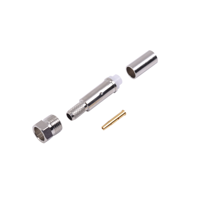 [RFE-6050-C] Conector FME Hembra de Anillo Plegable para Cable RG-58/U, Níquel/ Oro/ Teflón.