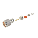 Conector N Macho de Rosca para RG-58/U, RG-142/U, Plata/ Oro/ Teflón.
