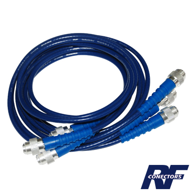 [RFA-4041] Juego de 3 Cables Doble Malla de 48" con Adaptadores UNIDAPT en los Extremos.