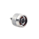 Conector N Macho Coaxial de Anillo Plegable para Cable RG-142/U, Niquel/ Oro/ Teflón.