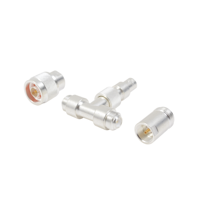 [RFA-4059-A] Adaptador UNIDAPT en T capacitiva, muestreador de BNC Hembra a 2 UNIDAPTs: N Macho y N Hembra.
