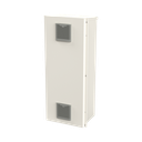 Gabinete Acero Galv. para 3 Bat. PL110D12. Puerta Ventilada. Acc. de piso o poste No incluidos (400 x 1060 x 300mm).