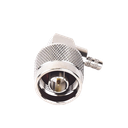 Conector N Macho en A/R de Anillo Plegable para Cables LP-195, LP-142, RG-58/U, RG-142/U, Niquel/ Oro/ Teflón.