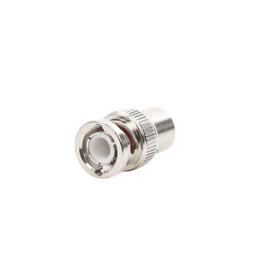 Conector BNC Macho de Rosca para Cable LP-142, RG-58/U, RG-142/U, Níquel, Oro, Delrin. .