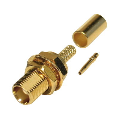 [RMX-8252-1B] Conector MCX Hembra para Panel Trasero D-Plano, de Anillo Plegable para RG-316/U, Grupo B, Oro/ Oro/ Teflón.