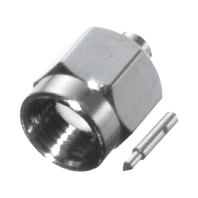 [RSA-3500-085] Conector SMA Macho para cable Semi-Rígido de 0.085" de Diámetro, Níquel/ Oro/ Teflón.