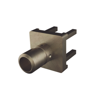 [RSB-250-1] Conector Mini SMB Hembra (PIN Macho) 75 Ohm, Montaje Vertical para PCB, Oro/ Oro/ Teflón.