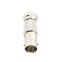 Adaptador en Línea para Video, de Conector BNC Hembra a F Macho, 75 Ohm, Níquel/ Oro/ Delrin.