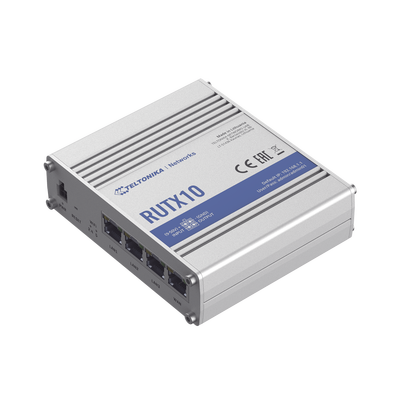 [RUTX10] Router Industrial WiFi 5 VPN / 802.11ac Dual Band / 4 Puertos Gigabit / Quad-Core / PoE / -40°C a 75°C