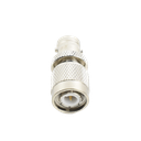 Adaptador en Línea, de Conector TNC Macho a BNC Hembra, Níquel /Oro /Teflón.