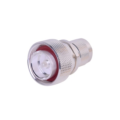 [RFD-1670-2] Adaptador en Línea de Conector DIN 7-16 Macho a N Macho, Plata / Plata / Teflón.