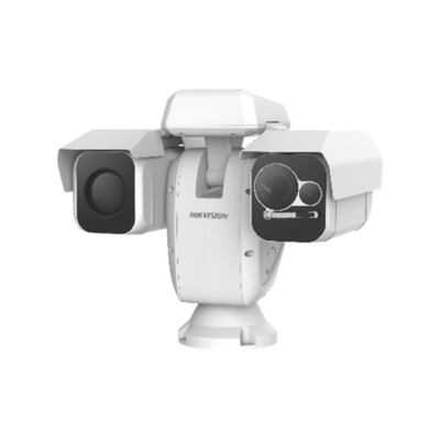 [DS-2TD6237-50H4L/W] Punta de Poste IP Dual / Térmica 50 mm (384 X 288) + Óptico 40X (4 Megapixel) / 800 mts IR / IP66 / Detección de Temperatura / microSD