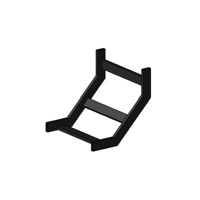 [CH-CVIT-1X4EP] Curva vertical interior epoxica para charola tubular de 4" de ancho, incluye cople y tornillería