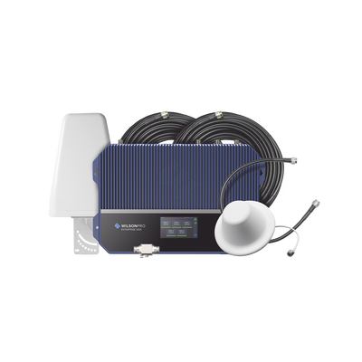 [460-149] KIT Amplificador de señal celular 4G LTE, 3G y Voz. Especial para áreas comerciales que reciben la señal de múltiples torres. Cubre áreas de hasta 3716 metros cuadrados.