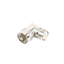 Adaptador en Ángulo Recto, de Conector UHF Macho (PL-259) a UHF Hembra (SO-239), Níquel/ Oro/ Delrin.
