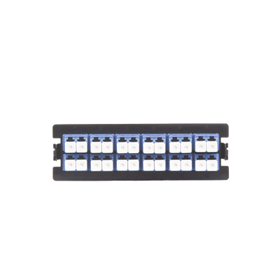 Placa Acopladora para Distribuidor de Fibra Óptica LP-ODF-8024, Incluye 12 Acopladores LC Duplex para Fibra Monomodo