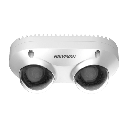 PanoVu Series / Lente Dual de 5 Megapixel / 2 Lentes Fijos de 2.8 mm / Recomendado para Pasillos o Esquinas / IP67 / IK10 / PoE / WDR 120 dB / 10 mts IR / Entrada y Salida de Audio y Alarma / MicroSD