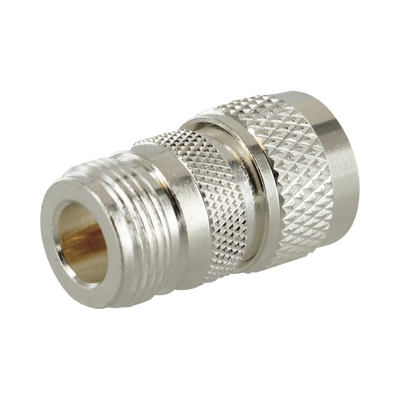 [RFN-1036-1] Adaptador en Línea de Conector N Hembra a UHF Macho (PL-259), Plata/ Oro/ Teflón.